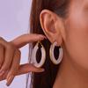 New Titanium and Steel Vintage Gold Earrings, Beach Style, Unique, Light Luxury, High-end Accessories with A Sophisticated Touch