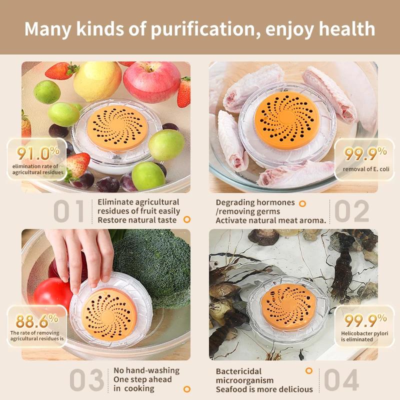 Portable Fruit Vegetable Washing Machine Household Fruits, Vegetables Wash The Ingredients Fully Automatic Food Cleaner Machine