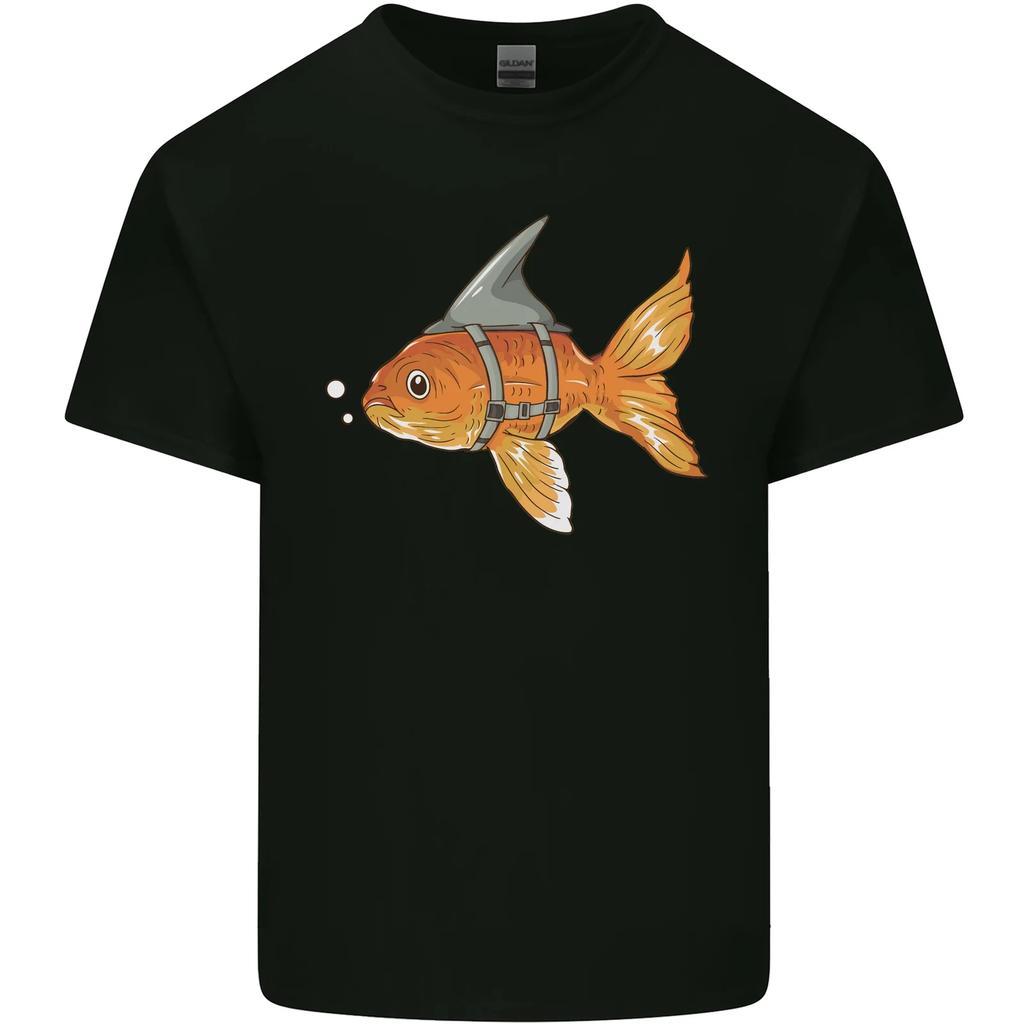 Shark Wannabe Funny Goldfish Sea Fishing Kids T-Shirt Childrens
