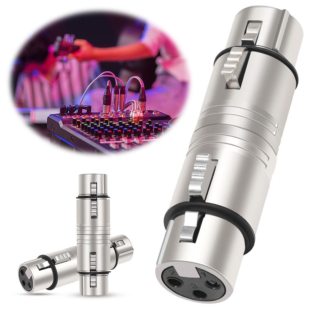 Адаптер XLR гнездо - гнездо XLR гнездо - гнездо 3-контактный разъем Микрофонный бочонок Удлинитель Конвертер для микрофона микшера China Mainland