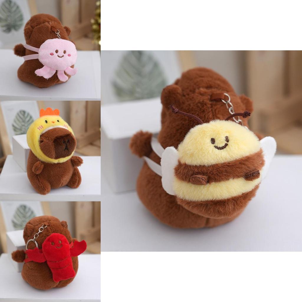 Charming Capybara Plush Keychain Soft Toy In Various Designs Ideal For Collectors And Gift Givers
