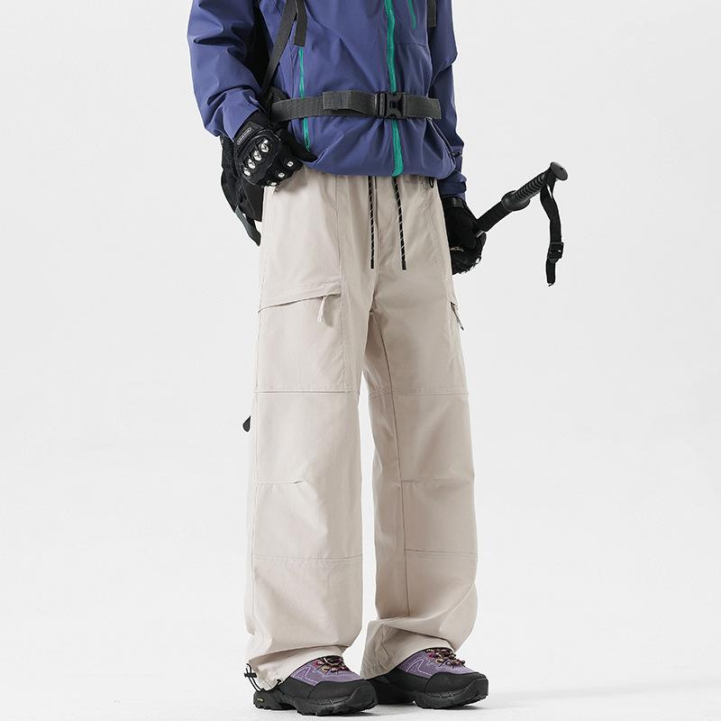 Men S Loose Fit Cargo Pants Outdoor Hiking Waterproof Casual Trousers