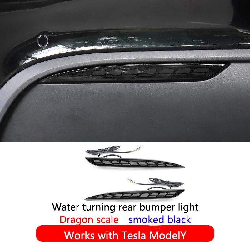 ModelY 2024 Rear Bumper LED Fog Lights Streamer Turn Signal Lamps Tail Lights For Tesla Model 3/Y 2017-2023 Auto Exterior Parts