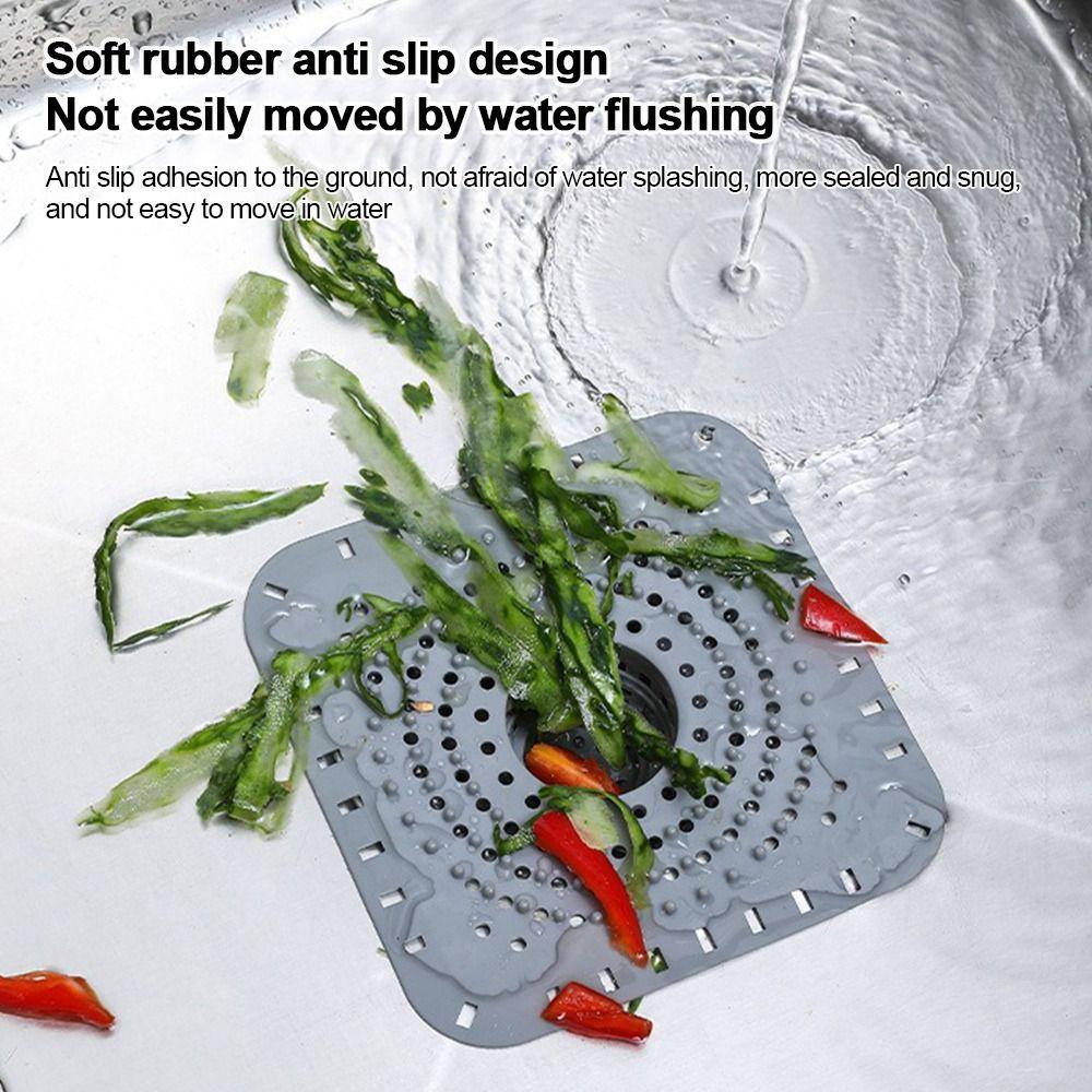 Silicone Sewer Outfall Drain Filter Round Shape Anti-blocking Floor Drain Mesh Cover Hair Clean Up Sink Strainer Filter