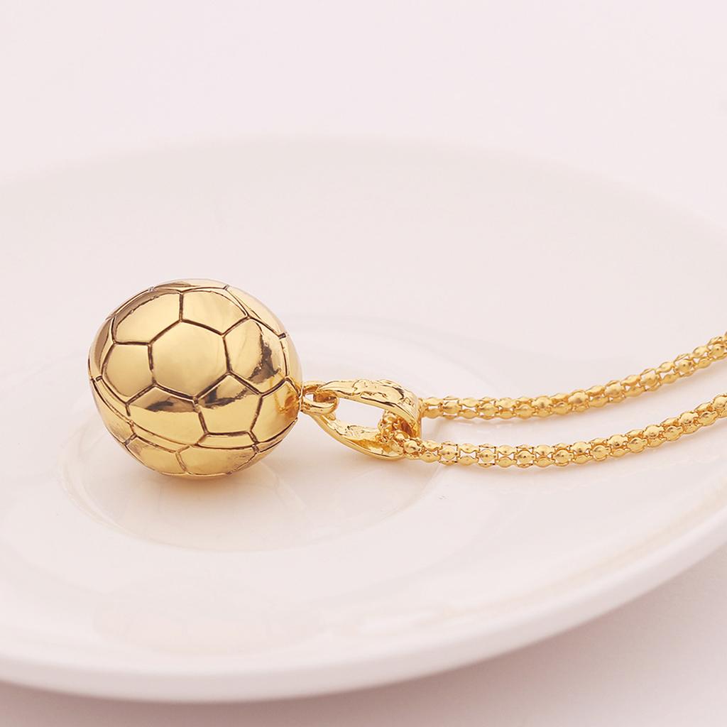 New Style Fashionable Solid Football Model Pendant Necklace - A Football Enthusiast's Accessory and Decoration Item