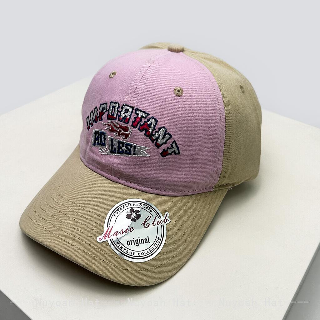 And Women Preppy Style Letter Prints Embroidery Baseball Caps Sun Protection Color Contrast All-Match Personalized Peaked Hats Trendy Ins Style