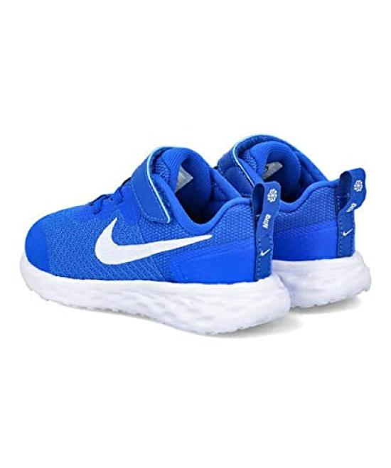 Nike Sneakersy Revolution 6 Next Nature TDV dla Dziewcząt i do Gry Szkolnej Rozmiar Chłopcy, Lekkie, Codzienne, Buty, Królewski/Biały/B, 13,0 cm (DD1094)