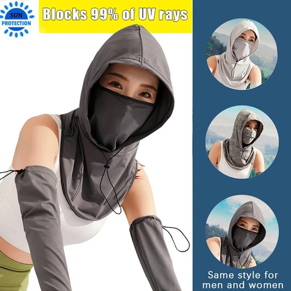 Sun/UV Protection Ice Silk Sunscreen Masks Breathable Long Neck Covers  Men Women