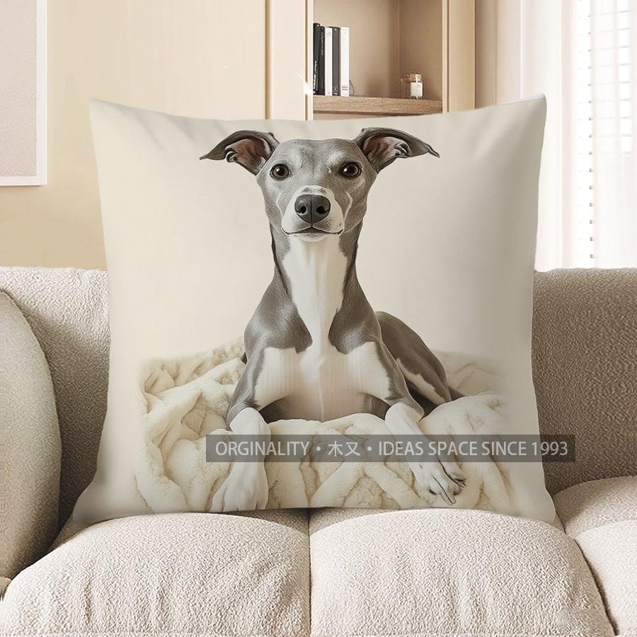 Home Decor Cute Dog-Printed Pillow For Home Decor Pattern Cushion Cover Suitable For Sofa Bedroom Car Pillow Cover