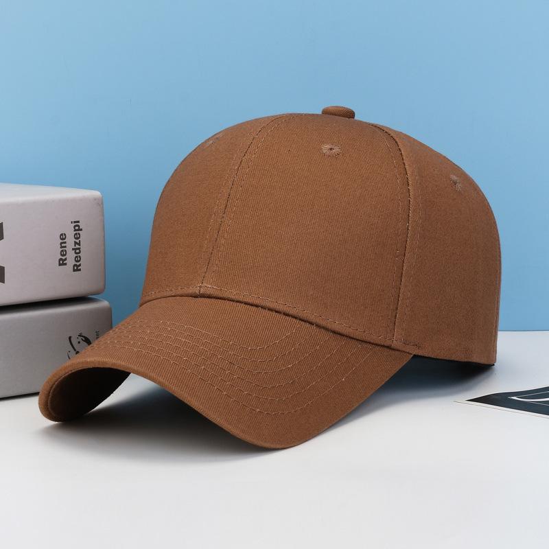 Solid Color Baseball Cap with Logo - Trendy, Casual, and Versatile Duckbill Design for Men & Women with Sun Protection