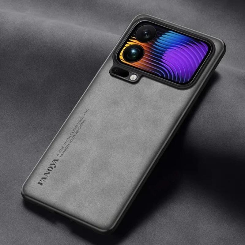 Business Man Phone Case for Xiaomi 17 Pro Max 15T 14T Pro 5G Sheepskin Leather All-inclusive Lens Phone Back Cover