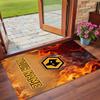 Crystal Velvet Rug Custom Name Text, Soft Non Slip Floor Mat Home DecorWolverhampton Wanderers Football