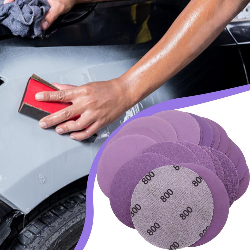 Sanding Disk Hook And Loop Sand Paper 60 Piece Wet Dry Drill Polish Attachment Professional For Metal Woodworking Automotive