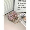 2026 Womens Crystal-Embellished Crossbody Bag Fringe Detail Small Square Shoulder No Top Handle