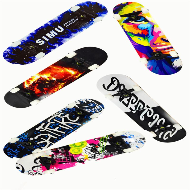 

Четырехколесный скейтборд с двойным рокером, мультяшная доска для скейтборда для начинающих