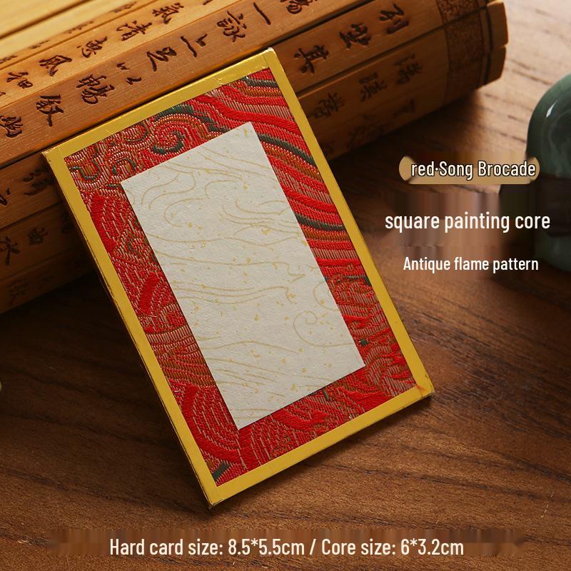 Calligraphy Desk Ornament: Creative Song Brocade Display, Xuan Paper DIY Card, Decorative Cultural Picture Frame Gift