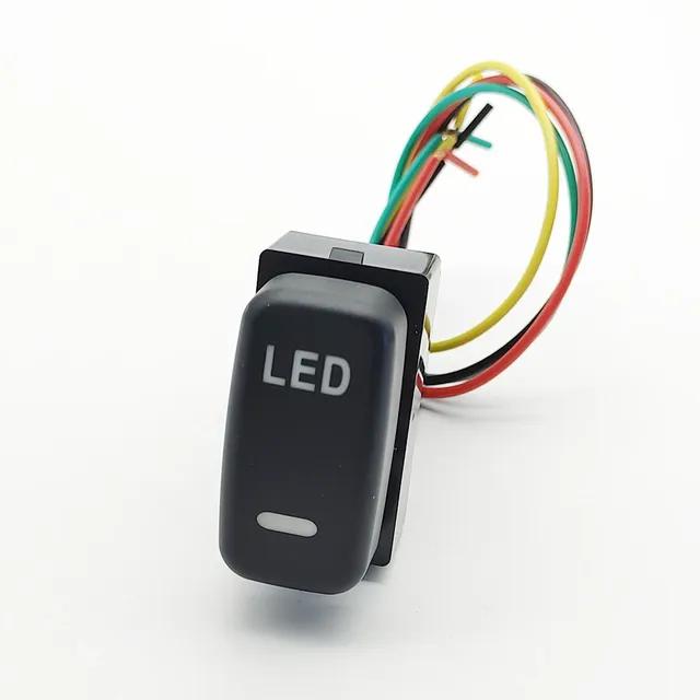 1Pc For Mitsubishi Pajero V73 V93 Lancer Outlander ASX L200 RED LED Key Switch Fog Light Daytime Running Light DRL Switch Button