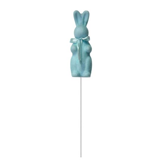 Easter Flocked Bunny Figurine Small Foam Rabbit with Bow Tie Spring Bunny Stake for Outdoor Indoor Yard Lawn Planter Pot Decor