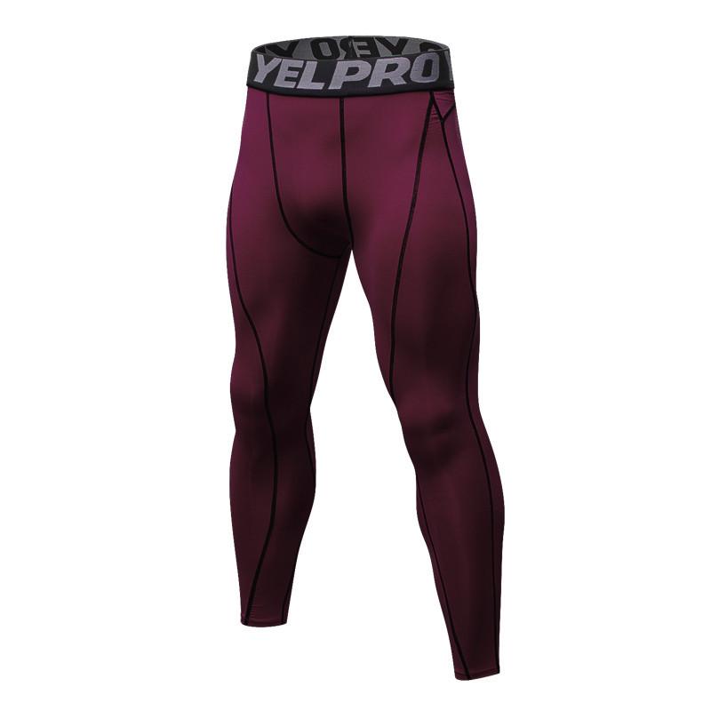 Men's Pro Sports Fitness Running Pants - Sweat-Wicking, Breathable, Quick-Drying, Elastic Tights