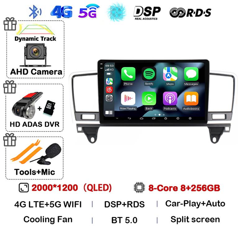 Android 14 Carplay Auto Car Radio For Mercedes-Benz M-Class M Class W166 ML 2011 2012 2013 2014 2015 GPS Multimedia Video Player