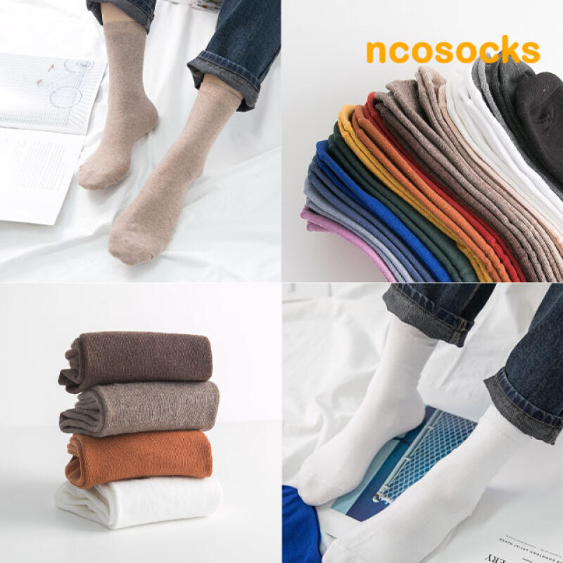 Daily 31 Colors Women s Basic Plain Socks 09 Apricot