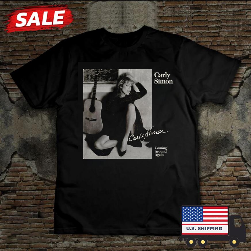Карли Саймон Coming Around Again с автографом Унисекс Футболка Все Размеры GE125 Унисекс Футболка L