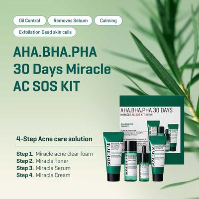 AHA, BHA, PHA 30 Days Miracle AC SOS Kit AUTHENTIC STORE