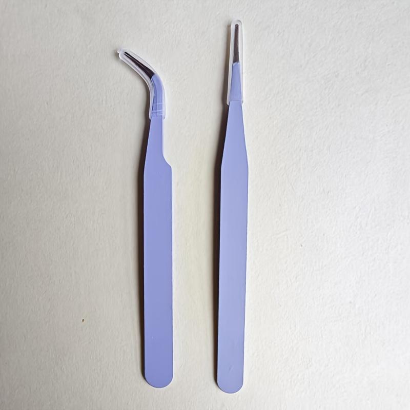 2pcs, Stainless Steel Tweezers, Color Tweezers, Guka Tweezers