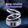 Solar-Powered Rotating Double Ring Aluminum Car Air Freshener and Interior Ornament