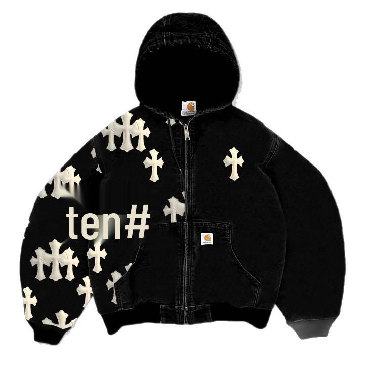 European and American Trend Men's Printed Hooded Sweatshirt Pullover