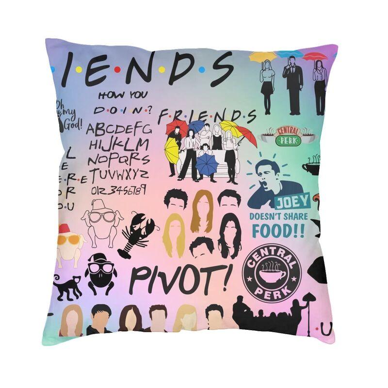 Classic Friends TV Show Cushion Cover Two Side 3D Printing Floor Pillow Case for Living Room Custom Pillowcase Home Decoration 30x30cm 12x12in