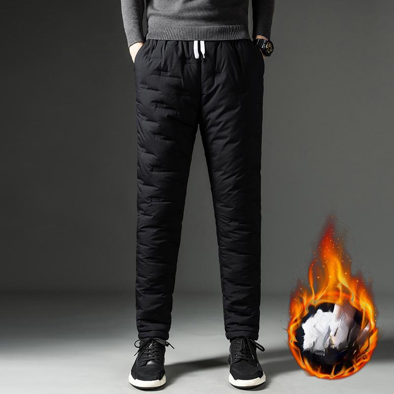 

Winter Men s Down Cotton Trousers Thickened To Keep Warm and Cold-proof Plus Size XXXXXL