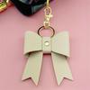 Simple Bow Leather Keychain Xiaohongshu Same Car Keychain Bow Bag Hanging