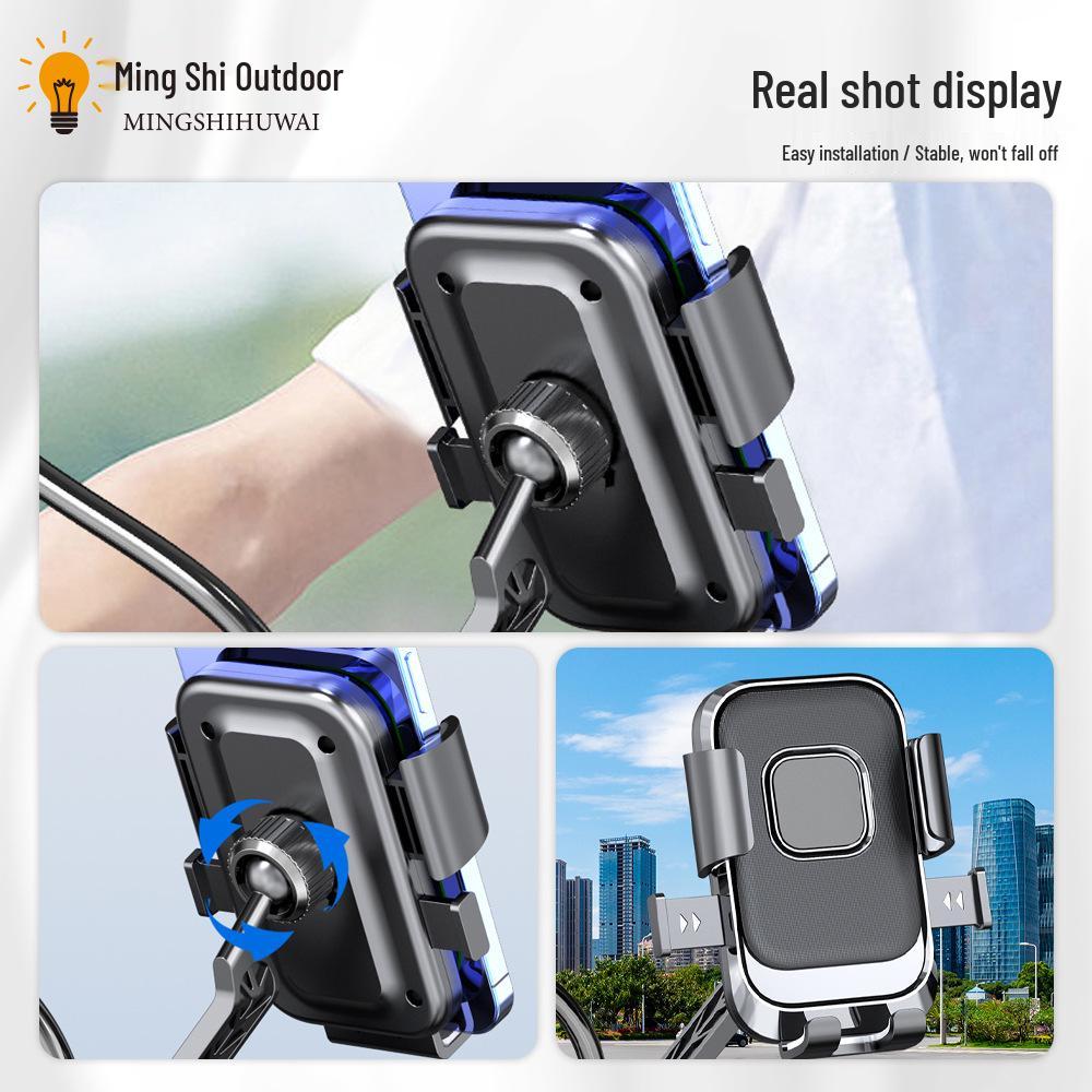 Waterproof Electric Scooter Phone Holder with Sunshade - Motorcycle/Bicycle Navigation Mount