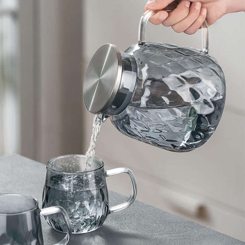 DESLON Dragon Scale 1.5L Glass Cold Water Kettle Set