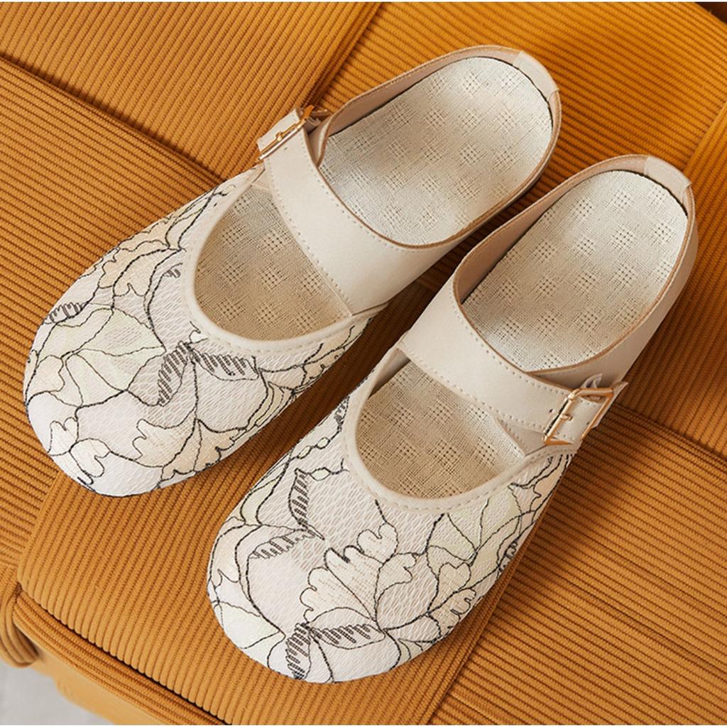 Shoes for Women, Versatile Summer Breathable Shoes, Casual and Comfortable Semi Slippers for Women's Outdoor Wear