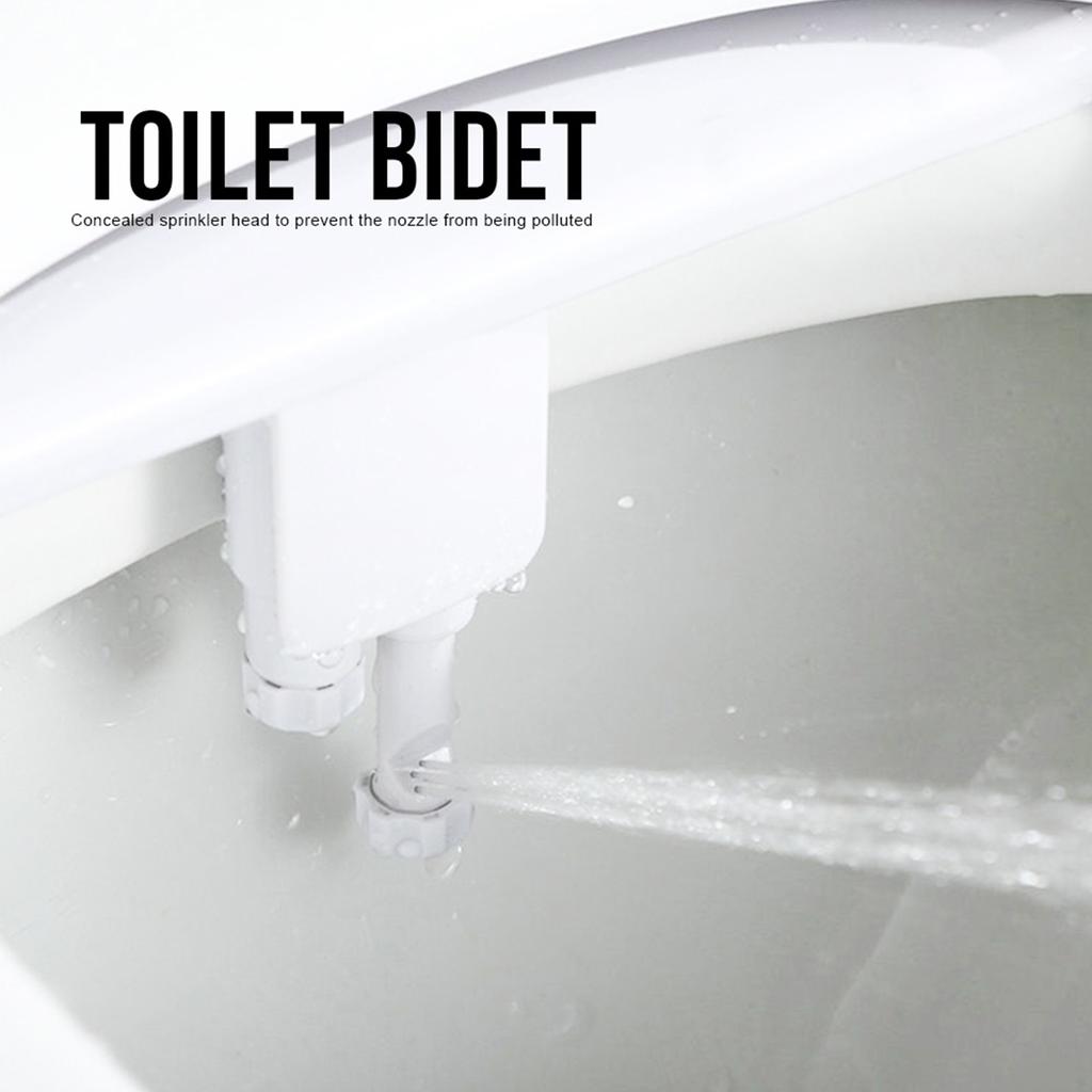 G1/2in Doppel-Düse Toiletten-Bidet-Aufsatz Badezimmer-Bidet-Sprayer zur Reinigung von Hüfte und Intimbereich