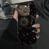 Starry Sky Sun Moon Phone Case for iPhone 14Pro, 15, and 16Pro – Trendy High-End Design