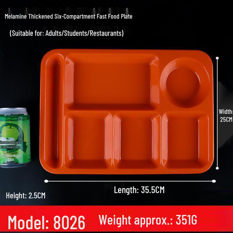 Jijun Thick Melamine Divided Lunch Plate