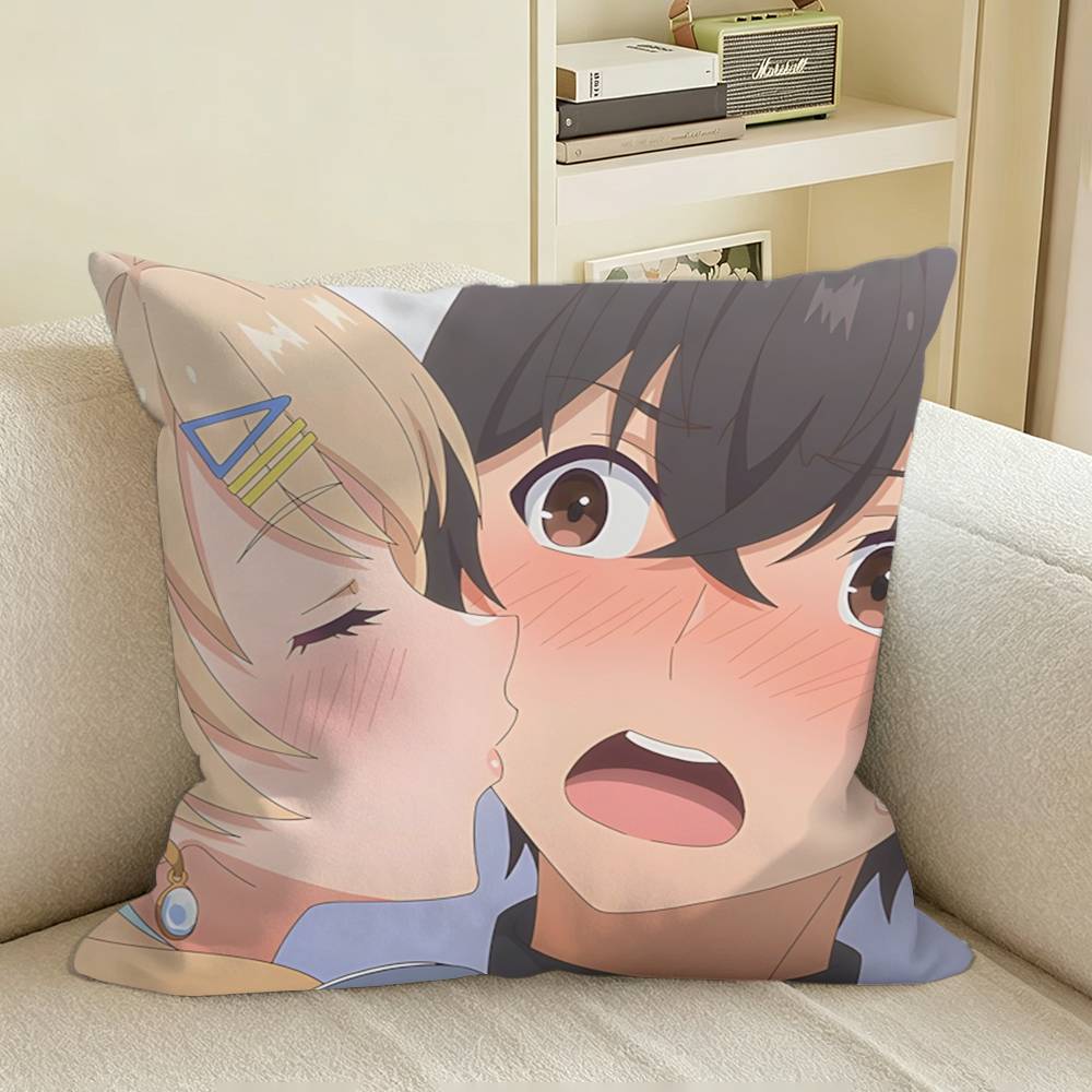 Ryuto x Runa Anime Kimizero Square Sofa Pillow Cover Solid Color Living Room Home Decor Cushion Case
