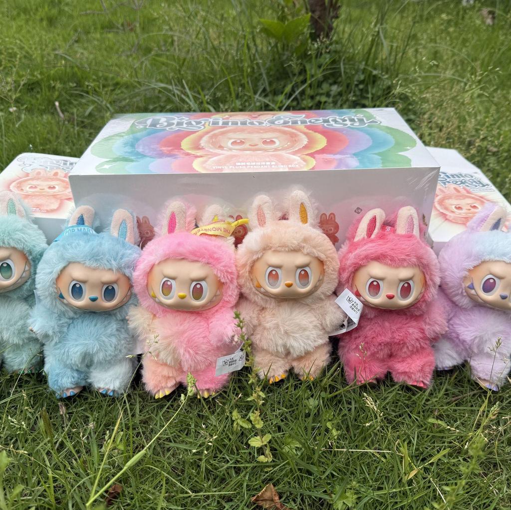 Labubu 3.0 Frente Borracha de Alta Energia Rosto Pelúcia Brinquedo Trendy Boneca Boneca Pingente de Bolsa Caixa Surpresa Presente de Aniversário