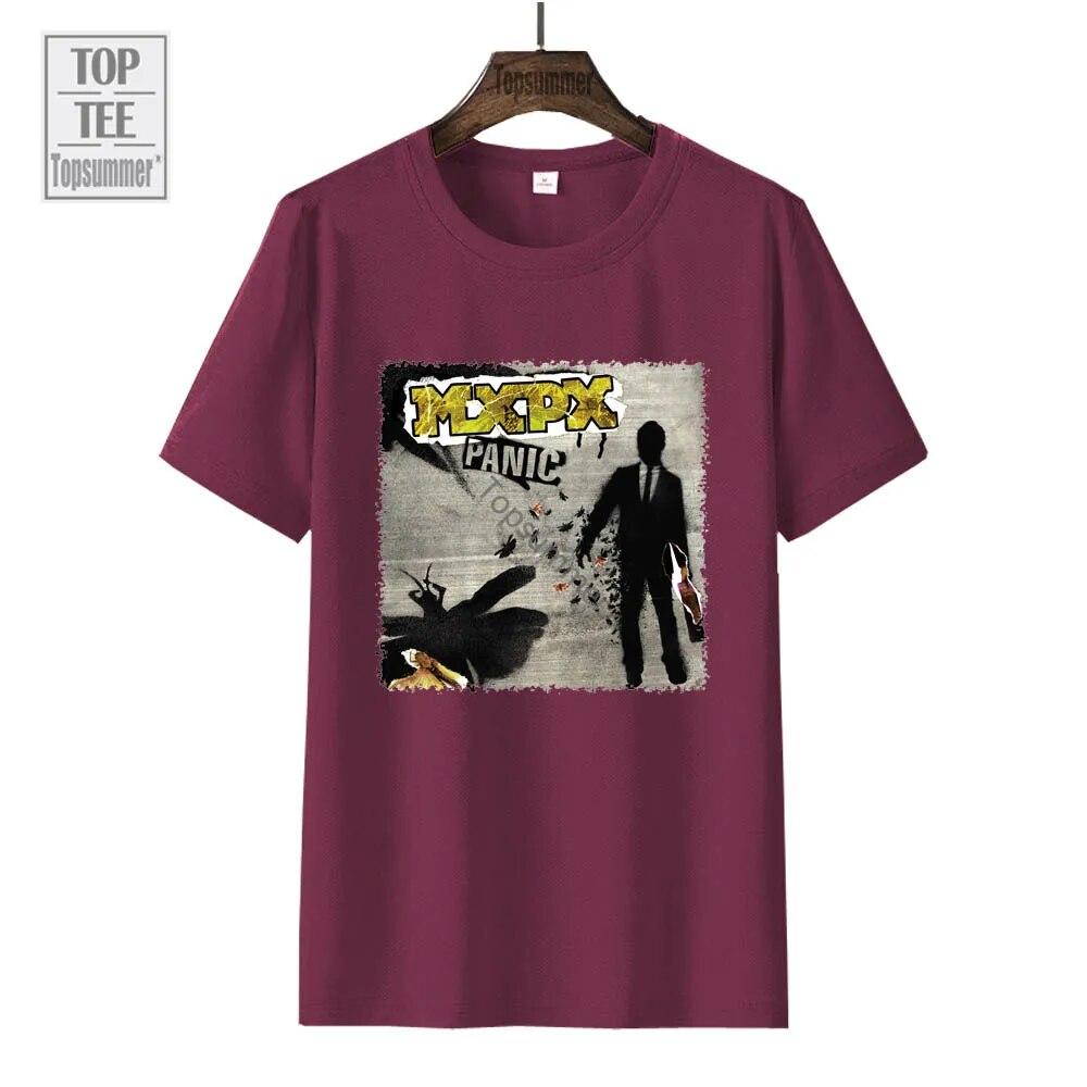 Panic Album Tričko MxPx Tour Tričko Žena Pop Móda Černé Tričko Unisex Oversized Topy Trička