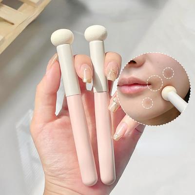 Brochas de maquillaje corrector, cabeza de esponja de seta, cepillo cosmético profesional para labios, mezcla de bases para rostro, herramienta de maquillaje de belleza para mujeres