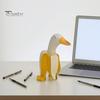 Realistic Resin Craft Creative Banana Duck Figurine, Sculpture, Novelty Art Micro Landscape Accessory Statue, Funny Desk Ornament for Home Office