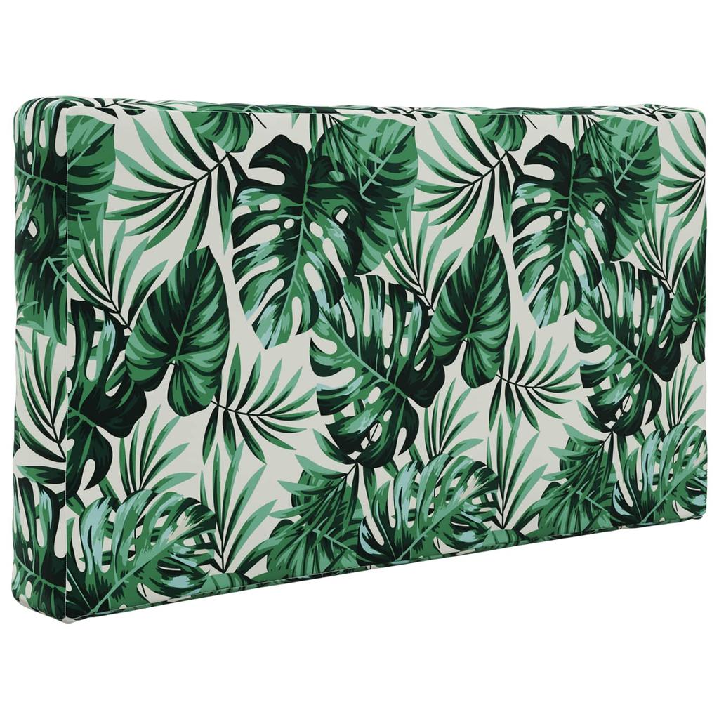 Outdoor Sofa Cushions 3 Pcs Leaf Pattern Polyester