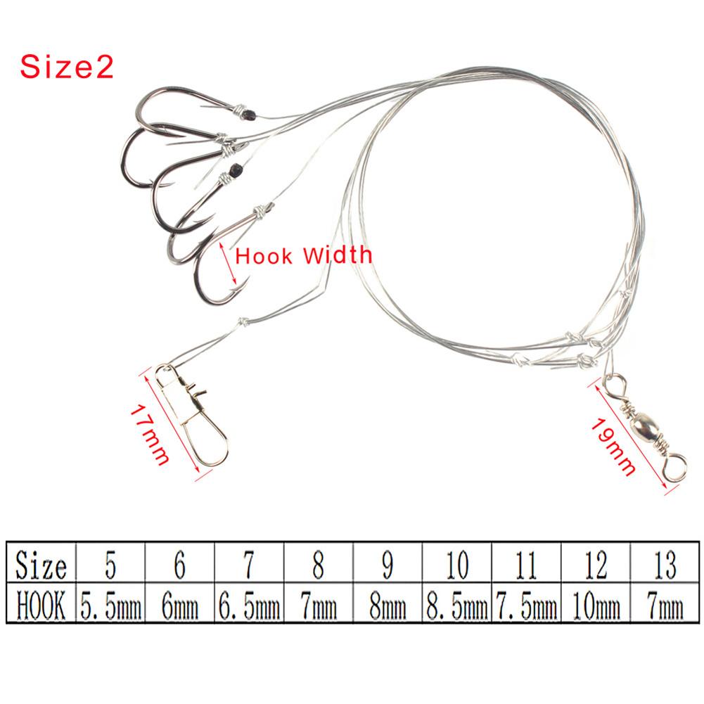 5 Pcs/set 5#-10# Fishing  Hooks Winding Bite Line Barbed Sea Fishing Hooks Fishing Lure Parts