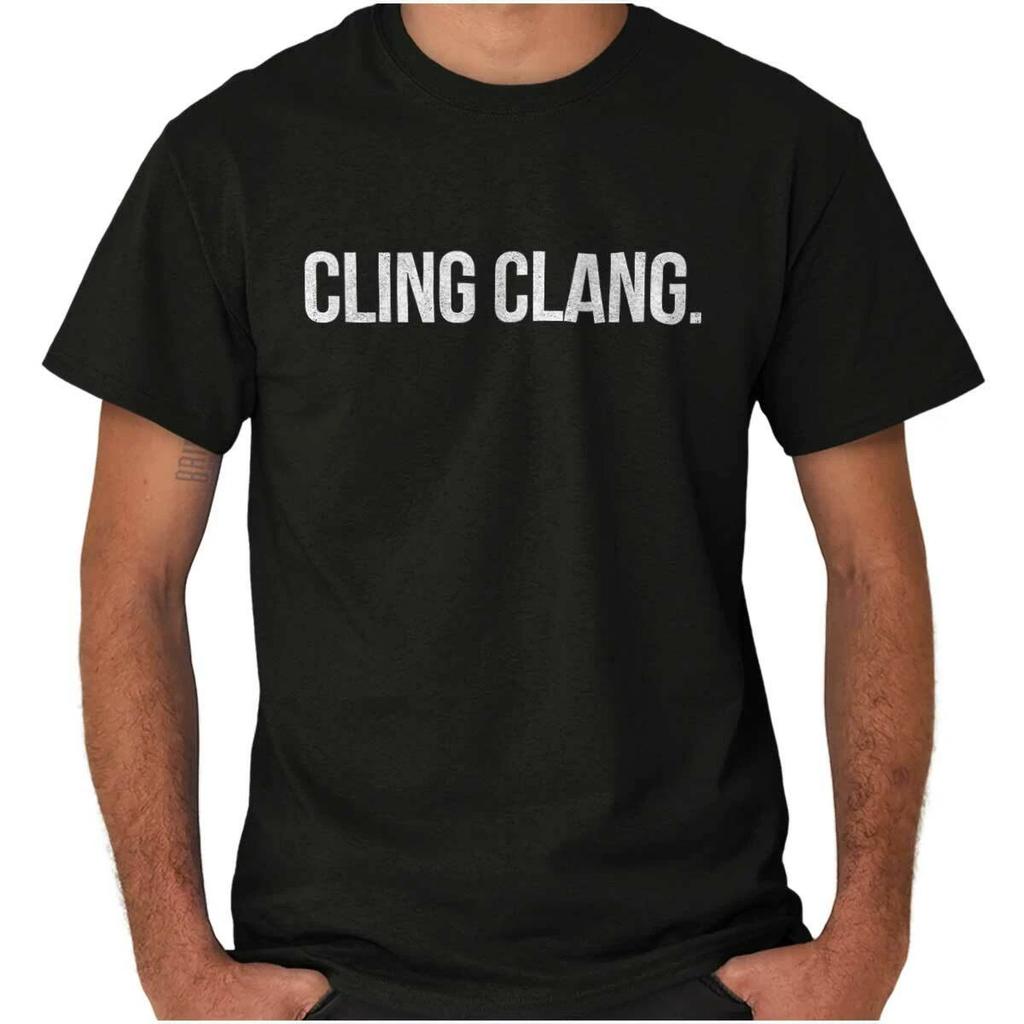 Cling Clang Prank Jokers Graphic Novelty Womens or Mens Crewneck T Shirt Tee