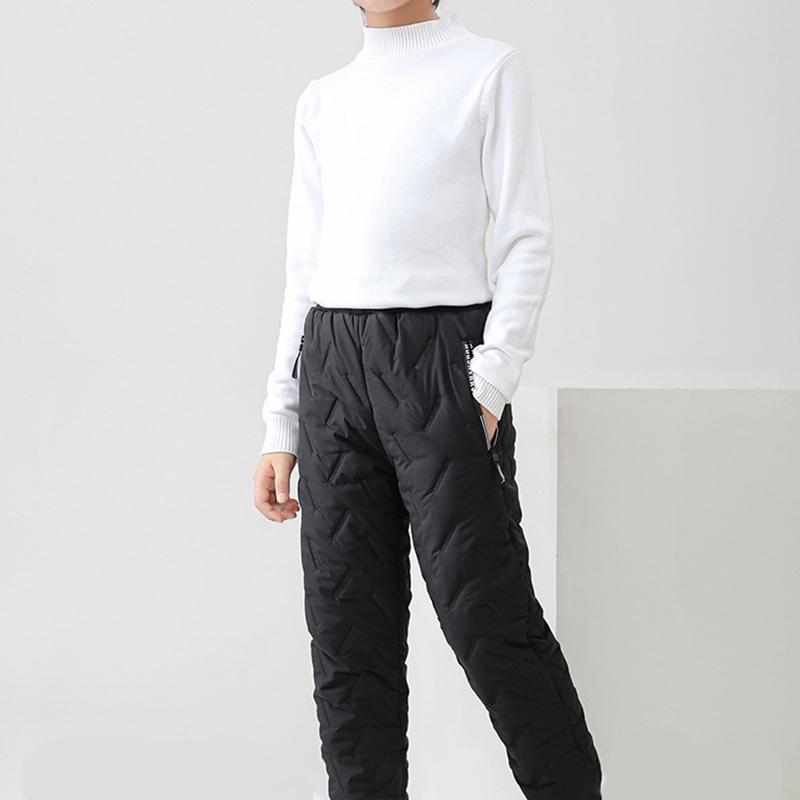 Barnebomullsbukser Vintergutter Tykkede bukser Bomull Lamull Varme bomullsbukser Gutteplysj uformelle bukser