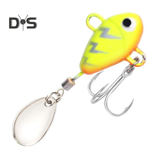 6Pcs 10G/5CM VIB Fishing Lure with Treble Hook Spinning Sequin Long Casting Metal Hard Artificial Spinner Bait Saltwater Freshwater Bass Walleye