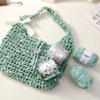 Large Ball Cloth Line High Elastic Hand-Woven Slippers Storage Basket Crochet Seat Cushion Doll Diy Material Bag